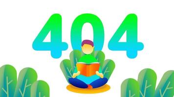 un pacífico inspirado en la meditación 404 diseño con un calma personaje sentado con las piernas cruzadas, promoviendo relajación A pesar de encuentro un error video