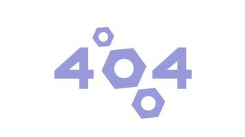 geometrisk hexagonal former form en trogen 404 fel meddelande, symboliserar teknisk design och abstrakt förbindelse inom digital misslyckanden video