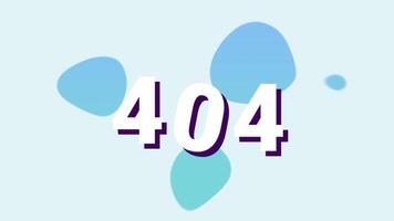 ett abstrakt vätska form med de 404 fel meddelande visas, symboliserar en saknas eller inte tillgänglig sida i en modern konstnärlig stil video