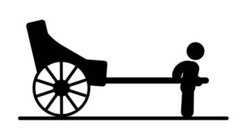 A lone person pulls a rickshaw, symbolizing individual struggle, hard work, and the burden of carrying responsibilities without shared support video