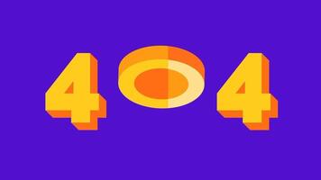 dorado monedas integrado con el 404 error texto, dando un juguetón y inspirado en el juego Mira a simbolizar perdido tesoro en digital navegación video