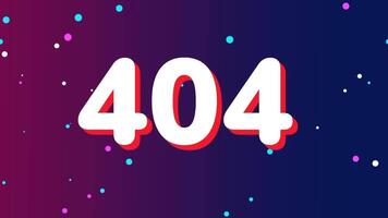 un estrellado temática de galaxias 404 error ilustración lleno con cósmico elementos, simbolizando interminable buscando mediante el desconocido digital universo video