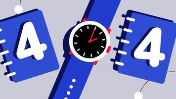 en armbandsur integrerad in i en 404 fel design förmedlar de begrepp av förlorat tid och förseningar erfaren medan bläddring inte tillgänglig webb sidor video