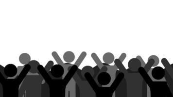 A crowd of people stands closely together, representing collective identity, unity, and the strength of being part of a larger community video