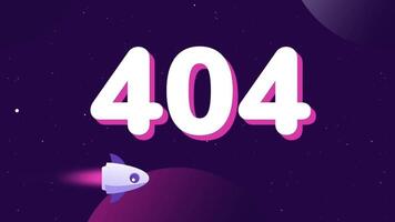 ett astronaut flyter nära en 404 fel design, symboliserar utforskning, nyfikenhet, och de ändlös Sök i yttre Plats för saknas anslutningar uppkopplad video