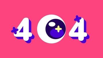 un 404 error incrustado en objetivo formas, simbolizando atención y precisión mientras con humor señalando a indisponible web información video