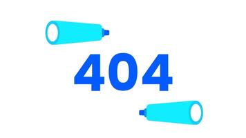 prismáticos flotante junto a el 404 error texto, simbolizando el buscar para desaparecido contenido y exploración en el digital web espacio video