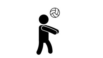 A player practices passing the volleyball with proper stance and focus, improving accuracy and teamwork skills essential in competitive play video