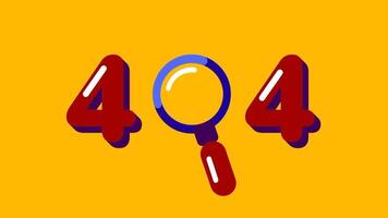 un aumentador vaso reemplaza uno dígito de el 404 error, simbolizando investigación, buscando, y análisis de desaparecido web información en línea video