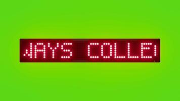 ALWAYS COLLECT YOUR CARD AFTER TRANSACTION Scrolling Red Dot Matrix LED Text Animation on Green Screen Seamless Loop video