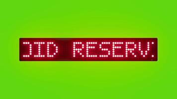 AVOID RESERVING SEATS FOR OTHERS Scrolling Red Dot Matrix LED Text Animation on Green Screen Seamless Loop video