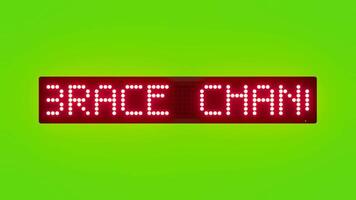 omfamning förändra till kör Framgång rullning röd punkt matris led text animering på grön skärm sömlös slinga video