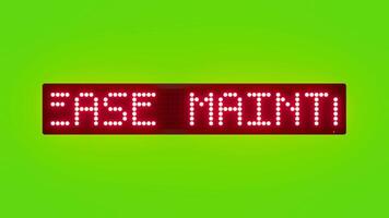 PLEASE MAINTAIN SILENCE IN OFFICE Scrolling Red Dot Matrix LED Text Animation on Green Screen Seamless Loop video