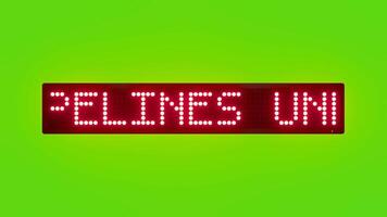 condutture metropolitana scavando rigorosamente Proibito scorrimento rosso punto matrice guidato testo animazione su verde schermo senza soluzione di continuità ciclo continuo video