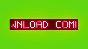 DOWNLOAD COMPLETED SUCCESSFULLY Scrolling Red Dot Matrix LED Text Animation on Green Screen Seamless Loop video