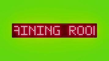 TRAINING ROOM USE WITH PERMISSION Scrolling Red Dot Matrix LED Text Animation on Green Screen Seamless Loop video