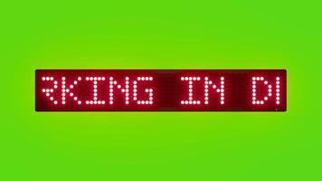 PARKING IN DESIGNATED AREA ONLY Scrolling Red Dot Matrix LED Text Animation on Green Screen Seamless Loop video