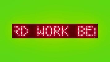 hård arbete takter talang rullning röd punkt matris led text animering på grön skärm sömlös slinga video