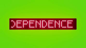 independencia día mega ofertas desplazamiento rojo punto matriz LED texto animación en verde pantalla sin costura lazo video