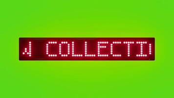 NEW COLLECTION ARRIVED NOW Scrolling Red Dot Matrix LED Text Animation on Green Screen Seamless Loop video