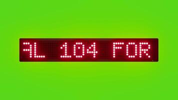 ringa 104 för hälsa råd hjälplinje i Indien rullning röd punkt matris led text animering på grön skärm sömlös slinga video