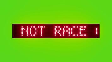 do inte lopp på offentlig vägar rullning röd punkt matris led text animering på grön skärm sömlös slinga video