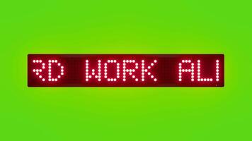 hård arbete alltid takter naturlig talang rullning röd punkt matris led text animering på grön skärm sömlös slinga video