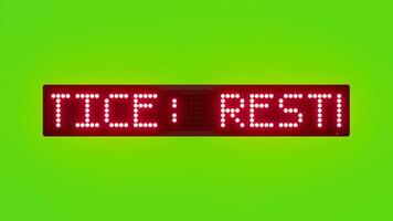 NOTICE RESTROOMS FOR CUSTOMERS ONLY Scrolling Red Dot Matrix LED Text Animation on Green Screen Seamless Loop video