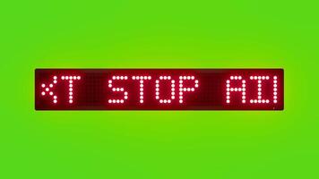 NEXT STOP AIRPORT Scrolling Red Dot Matrix LED Text Animation on Green Screen Seamless Loop video