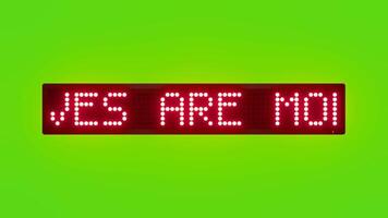 LIVES ARE MORE IMPORTANT THAN VEHICLES OR BELONGINGSWASH YOUR HANDS REGULARLY WITH SOAP Scrolling Red Dot Matrix LED Text Animation on Green Screen Seamless Loop video