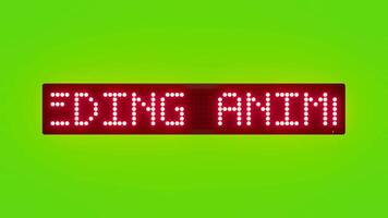 FEEDING ANIMALS IS STRICTLY PROHIBITED Scrolling Red Dot Matrix LED Text Animation on Green Screen Seamless Loop video