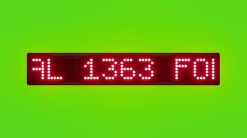 DIAL 1363 FOR TOURIST HELPLINE Scrolling Red Dot Matrix LED Text Animation on Green Screen Seamless Loop video