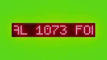 DIAL 1073 FOR ROAD ACCIDENT HELPLINE IN INDIA Scrolling Red Dot Matrix LED Text Animation on Green Screen Seamless Loop video