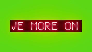 SAVE MORE ON BULK SHOPPING THIS WEEK Scrolling Red Dot Matrix LED Text Animation on Green Screen Seamless Loop video