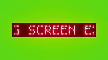 BIG SCREEN EXPERIENCE LIKE NEVER BEFORE Scrolling Red Dot Matrix LED Text Animation on Green Screen Seamless Loop video