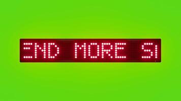 SPEND MORE SAVE MORE WITH OUR FESTIVE DEALS Scrolling Red Dot Matrix LED Text Animation on Green Screen Seamless Loop video