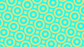 Paints animated VJ loop background yellow with cyan pattern video