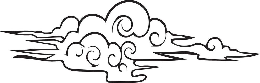 caprichoso nube diseño un hermosamente hecho a mano nube diseño flotadores en el aire, un testamento a elegante sencillez y delicado formularios, transporte un sentido de amable preguntarse y estético elegancia. vector