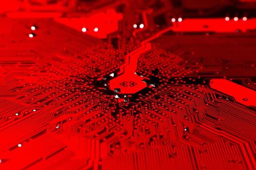 antiguo computadora procesador, súper macro fotografía. de cerca macro fotografía de microcircuitos sin inscripciones foto