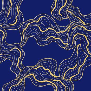 Seamless wave pattern. Abstract background with curls. vector
