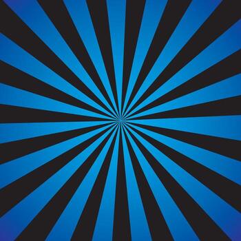 vibrante azul rayos de sol modelo con agudo radial rayos en un oscuro antecedentes vector