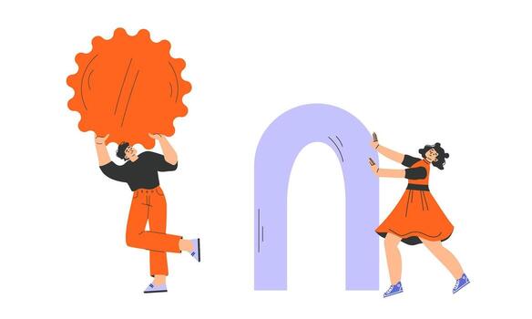 Engaging in Creative Collaboration for Building Dynamic and Engaging Artwork Together vector