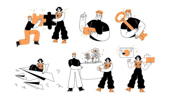 Dynamic Illustrations Showcasing a Variety of Diverse Activities and Concepts Around Us vector