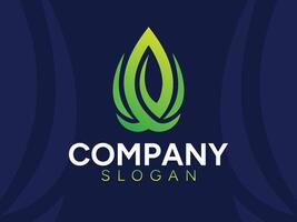 Symmetrical abstract leaf logo vector
