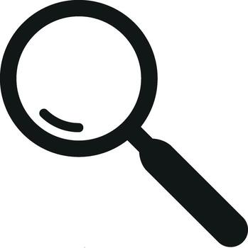 buscar aumentador plano icono para aplicaciones y sitio web vector