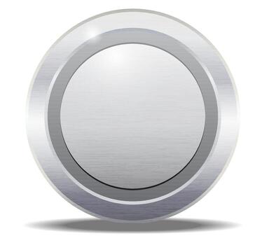 Metallic Button with Shadow vector