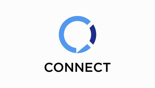 moderno letras con circular digital cable enlace para futurista Internet conexión logo diseño vector