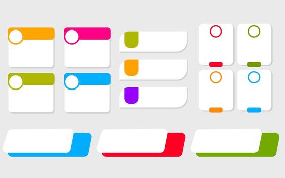 infografía negocio blanco infografía activo presentando de colores texto cajas círculos y líneas. vector