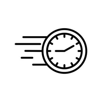 Fast Speed Clock Icon vector