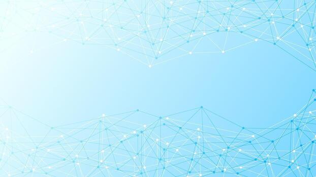 Abstract plexus technology futuristic network for global communication banner. Blue digital network background with connecting dots vector